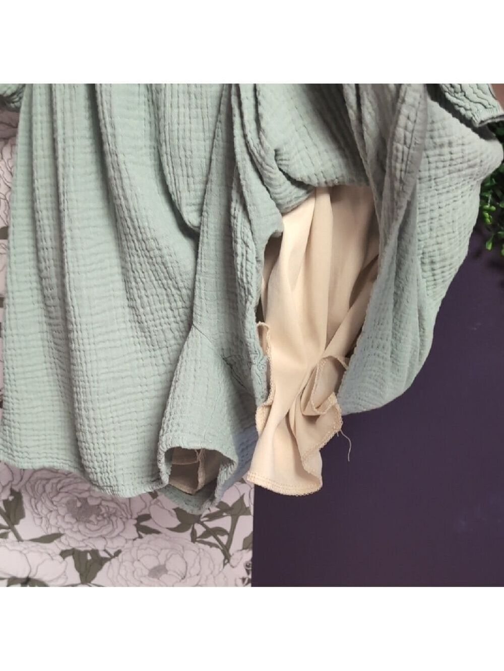 Chris & Carol Textured Sage Romper - Picture 8 of 9